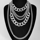 Punk Big Thick Chain Choker Multi-layer Women Men Night Club Necklace Jewelry