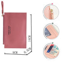 Name Card Holder Mini Business Wallet Pure Color Credit Card Holder Short Purse