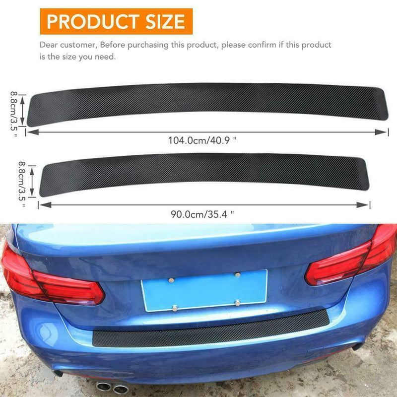 Car Rear Sill Plate Guard Bumper Protector Pad Cover Anti-scratch Strip X2D4