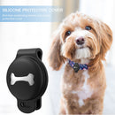 Pet Dog Collar Tracker Cover Anti-Lost for Airtag Protective Case (Black)