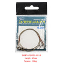 2pcs Stainless Steel Wire Leader Fishing Leash with Rolling Swivels Pike Fish