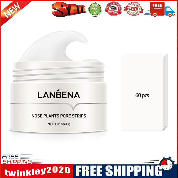 LANBENA 60pcs Blackhead Remover Nose Peeling Masks Pore Cleansing Skin Care