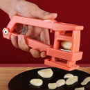 Garlic Press Ginger Cutter Manual Kitchen Grater Masher Grinder (Orange)