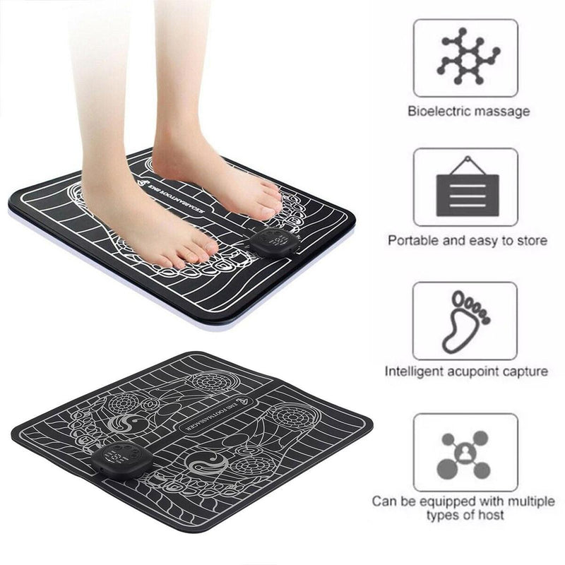 Blood Muscle Circulation Stimulator Mat 15-Level EMS Electric Foot Massager-Pad
