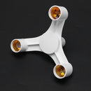 3 in 1/4 in 1/5 in 1 E27 to E27 Base Socket Splitter LED Light Lamp Bulb(A) UK