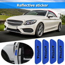 4pcs Car OPEN Reflective Tapes Warning Mark Open Car Door Stickers (Blue) Newly