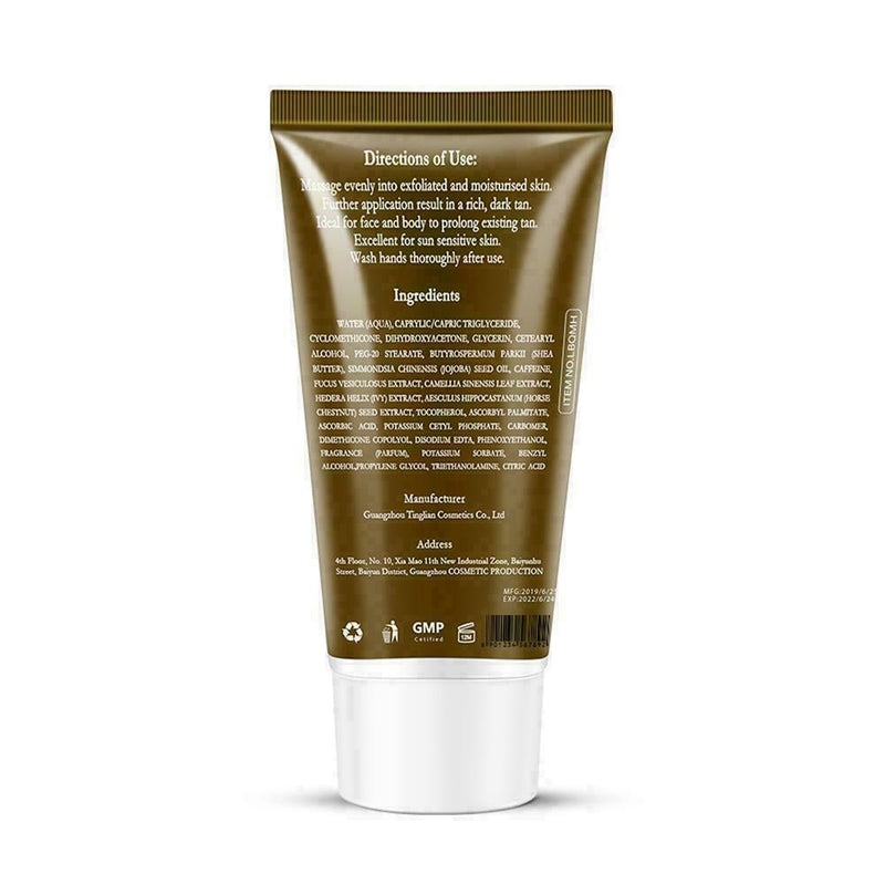 50g Skin Tanning Sunless Self Tanning Lotion Deep Dark Color B8K9 I2J1