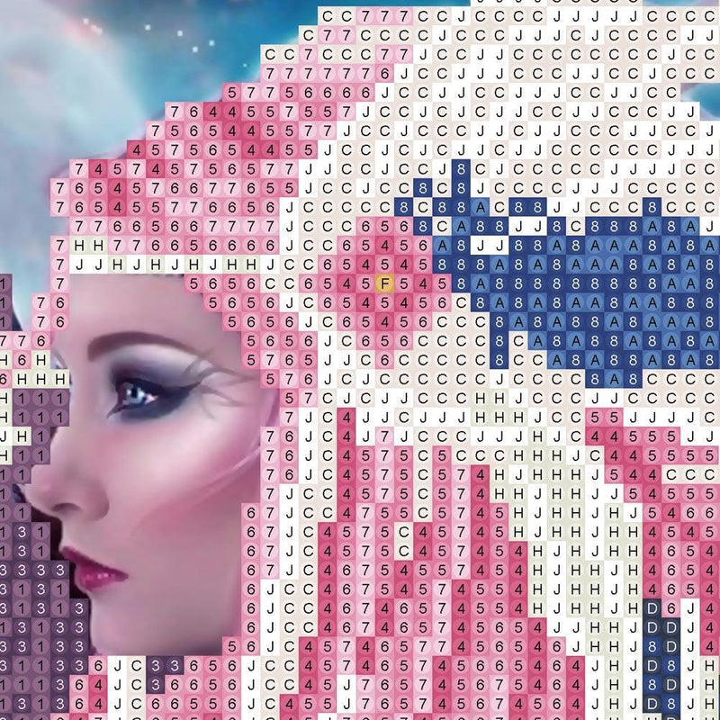 5D Eagle Beauty Diamond Embroidery Painting DIY Kit Round Rhinestone Cross Stitch K