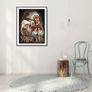 5D DIY Diamond Painting Indians Animal Full Round Drill Mosaic Picture Decor Kit