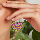 5D DIY Diamond Painting Earrings Double-sided Heart Drop Earrings (RZ015)