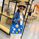 Felt Handbag Totes Kids Cute Cartoon Fabric Top-Handle Shopping Shoulder Bag