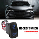 LED Blue INTERIOR LIGHT Rocker Switch with Wires 5-Pin 12V 20 Amp Universal Car
