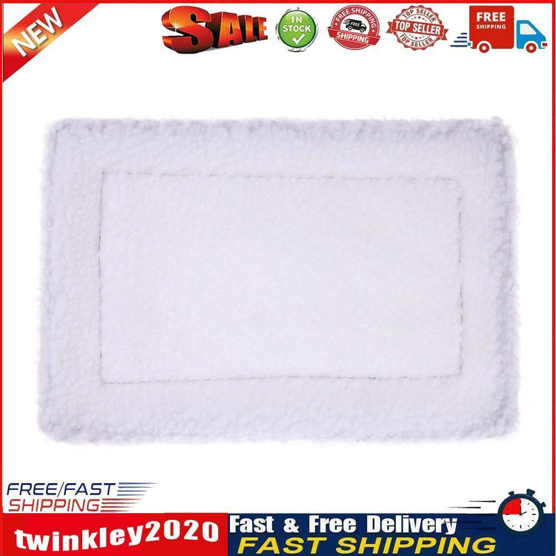 Plush Pet Hamster Cushion Mat Squirrel Warm Blanket Guinea Pig Bed(White) Newly