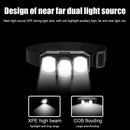 USB Rechargeable XPE COB LED Outdoor Waterproof Portable Head Light Headlamp