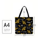 Bee Printed Shoulder Shopping Bag Casual Large Tote Handbag (40*40cm) C