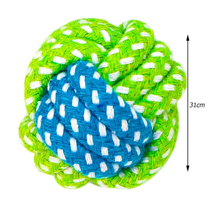 Rope Knot Playing Ball Chew Bite Resistant Teeth Cleaning Toys for Pet Dog