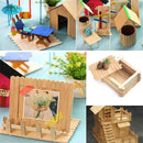 50pcs/Lot Burlywood Wooden Popsicle Market Stick Kids Crafts Art DI