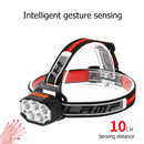Portable Headlight Motion Sensor Camping Waterproof Rechargeable Mini Flashlight