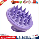 Silicone Head Body Massage Brush Hair Washing Clean Comb Hair Care (Purple)