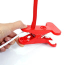 Universal AC 110-220V Bulb Clip Holder E26/E27 Socket LED Lamp Base (Red)