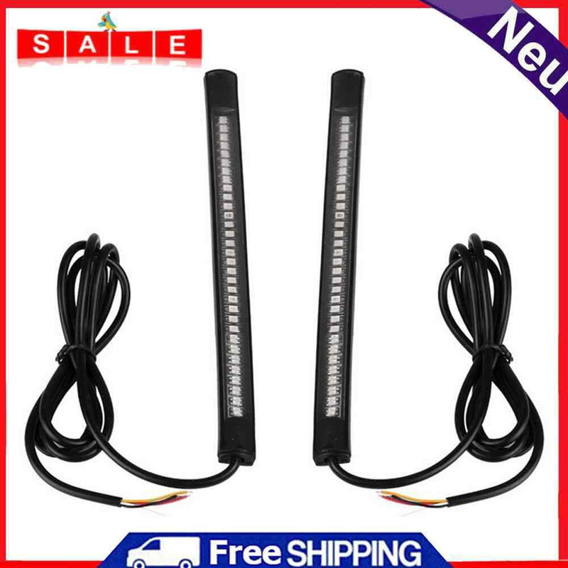 Generic 2pcs Flexible 48 LED SMD Strip Motorcycle Rear Indicator Light Brake Sto