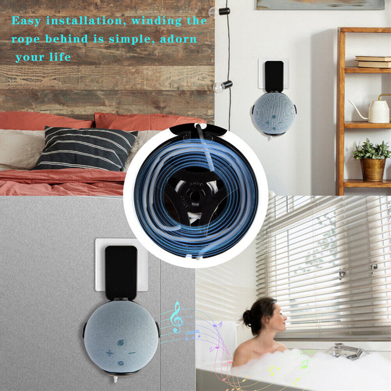 Space Saving Wall Mounted Hanging Bracket Holder for Echo Dot 4th Gen Speaker