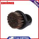 Men Beard Brush Mustache Shaving Brush Facial Hair Comb Duster (Dark Brown)