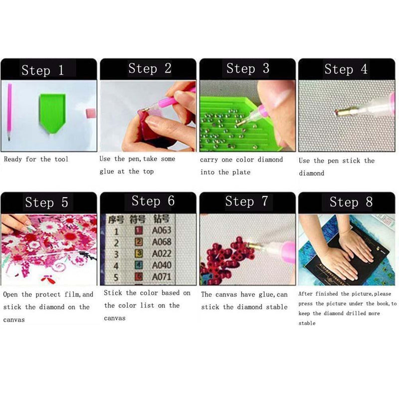 Night Ship 5D DIY Full Drill 3 Pictures Diamond Painting Embroidery Set