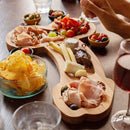 Wooden Serving Tray Special Shaped Ornament Appetizer Snack Dish Plate (L)