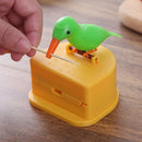 Toothpick Holder Dispenser Cute Bird Smart Automatic Toothpick Box (Yellow)