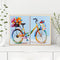 2 Panels Bike Oil Paint By Numbers Kits Canvas Drawing DIY Coloring Picture Art