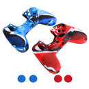 2PCS Red & Blue Silicone Soft Skin Case Cover Protector & 4Pcs Joystick T
