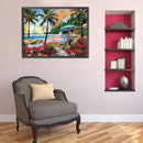 Coconut Tree By Sea Diamond Painting Kits Full Square Drill Home Wall Art Decor