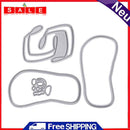 4pcs Beach Slippers Metal Punching Molds DIY Scrapbook Emboss Stencils Craft