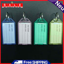 Lot Of 40Pcs Plastic Keychain Key Ring ID Tags Name Card Label Language Fob