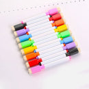 8 Colors Dry Erase White Board Marker Pen Fine Point Built-in Pen Eraser U5Z4
