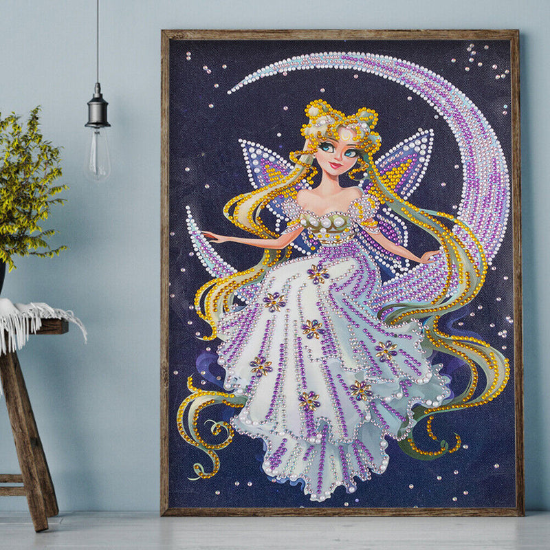 Diamond Painting Moon Fairy Partial Drill Rhinestone Mosaic Art Picture Kits