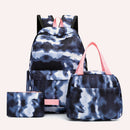 #A Tie Dye Ink Backpack Student School Bookbag Insulated Lunch Box for Teens Kid