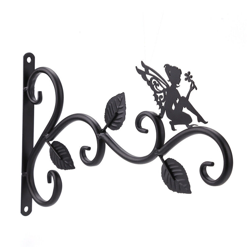 Wrought Iron Hanging Flower Basket Decorative Hanger Bracket (Flower Fairy)