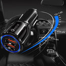 Quick Charge 3.0 Dual USB Car Charger 3.1A Fast Charger Adapter for Phone Tablet