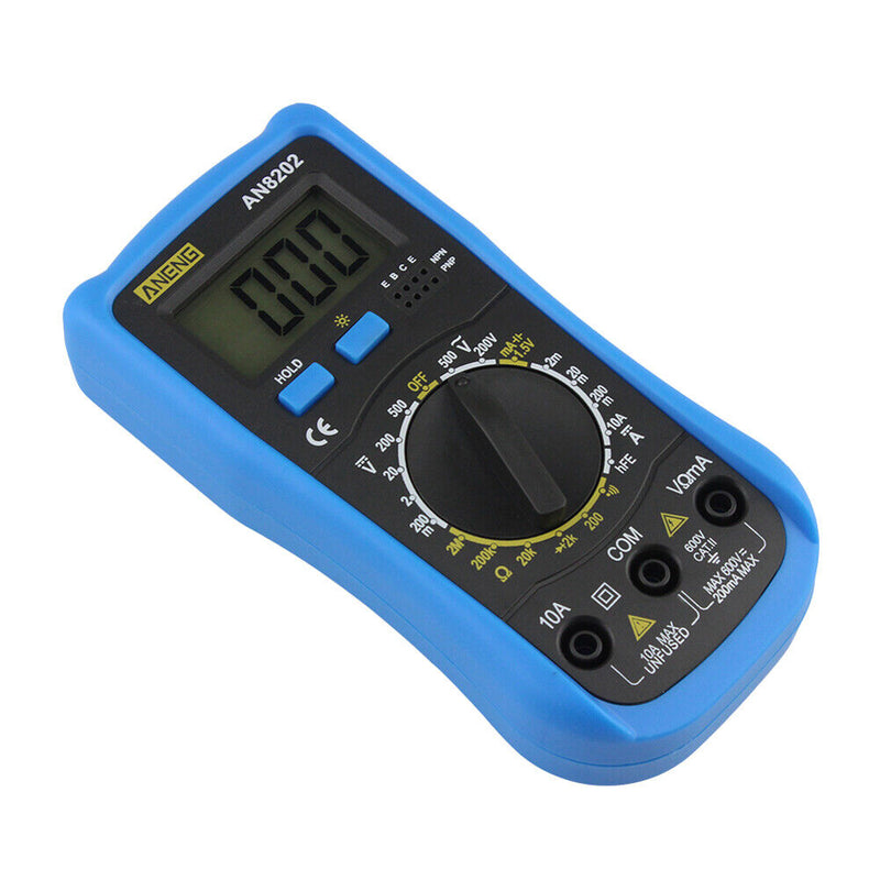 AN8202 Digital LCD Multimeter Backlight AC/DC Ohm Voltage Ammeter Tester