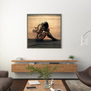 5D DIY Diamond Painting Full Round Drill Disappearing Girl Wall Decor Rhinestone