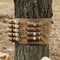 9pcs Camping Small Spice Bottles Set with Storage Bag Glass Jars (Khaki) Newly