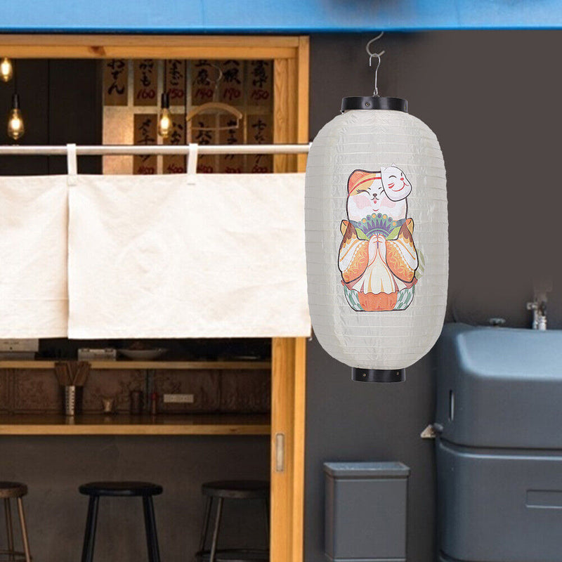 Lucky Cat Waterproof 10 inch Lanterns Bistro Restaurant Craft (C Orange) Newly