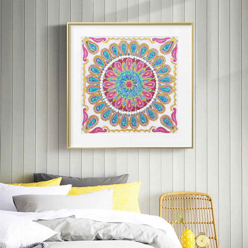 Special Shaped Diamond Painting DIY Mandala Rhinestone Picture (H026) Newly