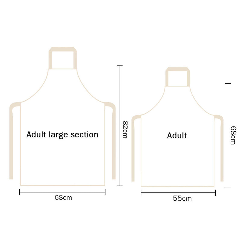 Letter J Printed Kitchen Apron for Women Cotton Linen Household Waterproof Bibs