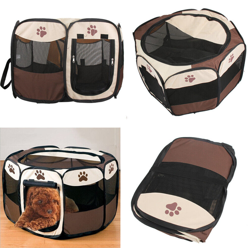 Claw Print Portable Foldable Pet Cat Dog Tent House Outdoor Game Guard Plaype