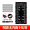 1 To 8 Multi Way RGB PWM HUB 12V/4 Pin for Fan Motherboard (SATA+Shell)