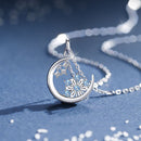 Stars Moon Charm Necklace Snowflake Necklace Snowflake Clavicle Charm Pendant