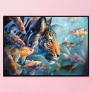 11CT Full Cross Stitch Stamped DIY Animal Printed Wall Crafts Home Decoration